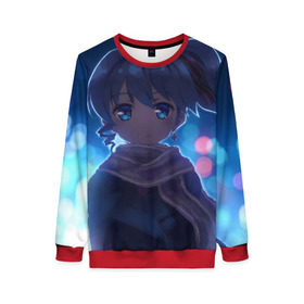 Женский свитшот 3D с принтом NightCore в городе Новоалтайск, 100% полиэстер с мягким внутренним слоем | круглый вырез горловины, мягкая резинка на манжетах и поясе, свободная посадка по фигуре | anime | девочка