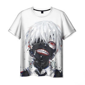 Мужская футболка 3D с принтом Tokyo Ghoul в городе Новоалтайск, 100% полиэфир | прямой крой, круглый вырез горловины, длина до линии бедер | anime | ghoul | tokyo | tokyo ghoul | гуль