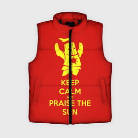 Женский жилет утепленный 3D с принтом Keep calm and praise the sun в городе Новоалтайск,  |  | dark souls
