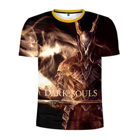 Мужская футболка 3D спортивная с принтом Dark Souls 16 в городе Новоалтайск, 100% полиэстер с улучшенными характеристиками | приталенный силуэт, круглая горловина, широкие плечи, сужается к линии бедра | dark souls | praise the sun | you died | дарк соулс