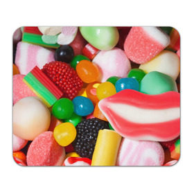 Коврик прямоугольный с принтом Сладости в городе Новоалтайск, натуральный каучук | размер 230 х 185 мм; запечатка лицевой стороны | candy | еда | конфеты | мармелад | сладкое