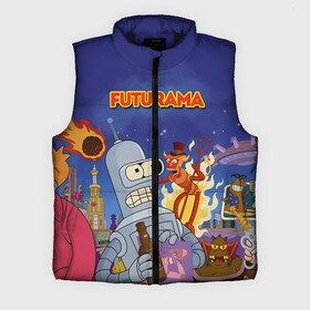 Мужской жилет утепленный 3D с принтом Futurama в городе Новоалтайск,  |  | bender | fry | futurama | mult | бендер | бэндер | лила | мульт | мультсериал | мульфильмы | фрай | футутрама