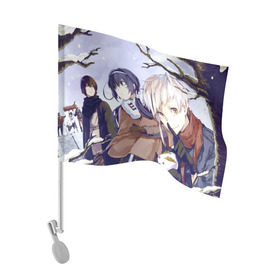 Флаг для автомобиля с принтом Bungou Stray Dogs в городе Новоалтайск, 100% полиэстер | Размер: 30*21 см | anime | bungou stray dogs | бродячие псы | великий из бродячих псов | псы