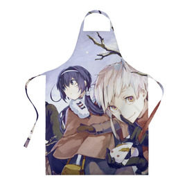 Фартук 3D с принтом Bungou Stray Dogs в городе Новоалтайск, 100% полиэстер | общий размер — 65 х 85 см, ширина нагрудника — 26 см, горловина — 53 см, длина завязок — 54 см, общий обхват в поясе — 173 см. Принт на завязках и на горловине наносится с двух сторон, на основной части фартука — только с внешней стороны | anime | bungou stray dogs | бродячие псы | великий из бродячих псов | псы