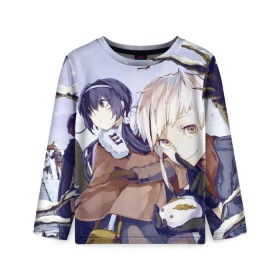 Детский лонгслив 3D с принтом Bungou Stray Dogs в городе Новоалтайск, 100% полиэстер | длинные рукава, круглый вырез горловины, полуприлегающий силуэт
 | anime | bungou stray dogs | бродячие псы | великий из бродячих псов | псы