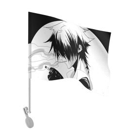 Флаг для автомобиля с принтом Bungou Stray Dogs в городе Новоалтайск, 100% полиэстер | Размер: 30*21 см | anime | bungou stray dogs | бродячие псы | великий из бродячих псов | псы