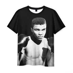 Мужская футболка 3D с принтом Muhammad ali 2 в городе Новоалтайск, 100% полиэфир | прямой крой, круглый вырез горловины, длина до линии бедер | ali | boxing |  muhammad ali | али | бокс | боксер | мухамад. мухаммад | мухамед али | мухаммед | мухаммед али