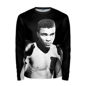 Мужской лонгслив 3D с принтом Muhammad ali 2 в городе Новоалтайск, 100% полиэстер | длинные рукава, круглый вырез горловины, полуприлегающий силуэт | ali | boxing |  muhammad ali | али | бокс | боксер | мухамад. мухаммад | мухамед али | мухаммед | мухаммед али