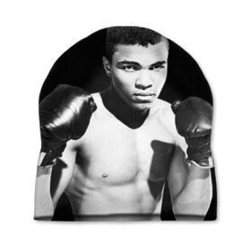 Шапка 3D с принтом Muhammad ali 2 в городе Новоалтайск, 100% полиэстер | универсальный размер, печать по всей поверхности изделия | ali | boxing |  muhammad ali | али | бокс | боксер | мухамад. мухаммад | мухамед али | мухаммед | мухаммед али