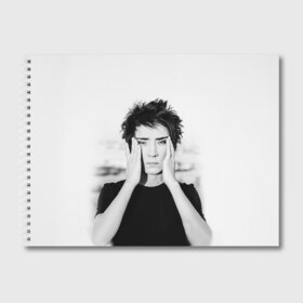 Альбом для рисования с принтом Zemfira в городе Новоалтайск, 100% бумага
 | матовая бумага, плотность 200 мг. | Тематика изображения на принте: zemfira | земфира | рок | русский рок