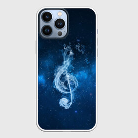 Чехол для iPhone 13 Pro Max с принтом Космическая музыка в городе Новоалтайск,  |  | Тематика изображения на принте: звезды | ноты | скрипичный ключ