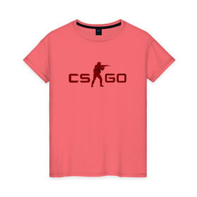 Женская футболка хлопок с принтом cs:go - Crimson Web Style (Кровавая паутина) в городе Новоалтайск, 100% хлопок | прямой крой, круглый вырез горловины, длина до линии бедер, слегка спущенное плечо | cs | csgo | go | бордовый | красный | кровь | кс | цвет