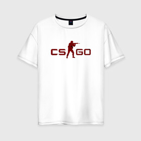 Женская футболка хлопок Oversize с принтом csgo - Crimson Web Style (Кровавая паутина) в городе Новоалтайск, 100% хлопок | свободный крой, круглый ворот, спущенный рукав, длина до линии бедер
 | cs | csgo | go | бордовый | красный | кровь | кс | цвет