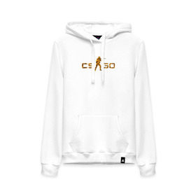 Женская толстовка хлопок с принтом cs:go - Tiger Tooth Style (Зуб тигра) в городе Новоалтайск, френч-терри, мягкий теплый начес внутри (100% хлопок) | карман-кенгуру, эластичные манжеты и нижняя кромка, капюшон с подкладом и шнурком | color | cs | csgo | go | желтый | золото | кс | тигр | узор