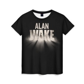 Женская футболка 3D с принтом Alan Wake в городе Новоалтайск, 100% полиэфир ( синтетическое хлопкоподобное полотно) | прямой крой, круглый вырез горловины, длина до линии бедер | alan | wake | алан уэйк | игра