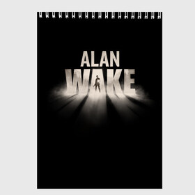 Скетчбук с принтом Alan Wake в городе Новоалтайск, 100% бумага
 | 48 листов, плотность листов — 100 г/м2, плотность картонной обложки — 250 г/м2. Листы скреплены сверху удобной пружинной спиралью | alan | wake | алан уэйк | игра