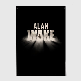 Постер с принтом Alan Wake в городе Новоалтайск, 100% бумага
 | бумага, плотность 150 мг. Матовая, но за счет высокого коэффициента гладкости имеет небольшой блеск и дает на свету блики, но в отличии от глянцевой бумаги не покрыта лаком | alan | wake | алан уэйк | игра