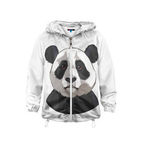 Детская ветровка 3D с принтом Panda в городе Новоалтайск, 100% полиэстер | подол и капюшон оформлены резинкой с фиксаторами, по бокам два кармана без застежек, один потайной карман на груди | милый | панда