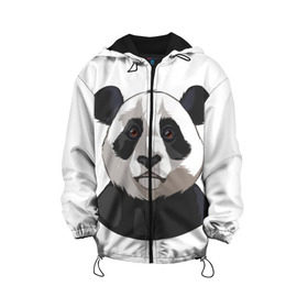Детская куртка 3D с принтом Panda в городе Новоалтайск, 100% полиэстер | застежка — молния, подол и капюшон оформлены резинкой с фиксаторами, по бокам — два кармана без застежек, один потайной карман на груди, плотность верхнего слоя — 90 г/м2; плотность флисового подклада — 260 г/м2 | милый | панда