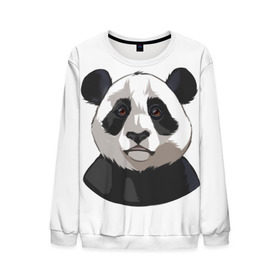 Мужской свитшот 3D с принтом Panda в городе Новоалтайск, 100% полиэстер с мягким внутренним слоем | круглый вырез горловины, мягкая резинка на манжетах и поясе, свободная посадка по фигуре | милый | панда