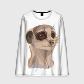 Мужской лонгслив 3D с принтом Meerkats в городе Новоалтайск, 100% полиэстер | длинные рукава, круглый вырез горловины, полуприлегающий силуэт | meerkats | животные | милый | сурикат | сурикаты