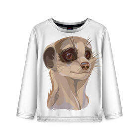 Детский лонгслив 3D с принтом Meerkats в городе Новоалтайск, 100% полиэстер | длинные рукава, круглый вырез горловины, полуприлегающий силуэт
 | meerkats | животные | милый | сурикат | сурикаты