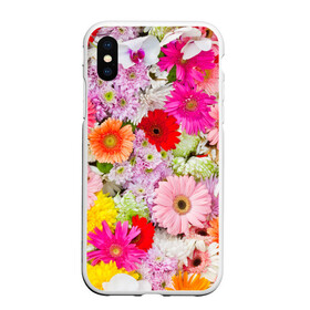Чехол для iPhone XS Max матовый с принтом Обилие цветов в городе Новоалтайск, Силикон | Область печати: задняя сторона чехла, без боковых панелей | Тематика изображения на принте: 8 марта | букет | георгина | изобилие | красота | куст | лето | обилие | петунья | подснежник | полевые | разные цветы | роза | ромашка | тюльпан | хризантема | цветочек | цветы