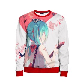 Детский свитшот 3D с принтом Hatsune Miku в городе Новоалтайск, 100% полиэстер | свободная посадка, прямой крой, мягкая тканевая резинка на рукавах и понизу свитшота | Тематика изображения на принте: anime | hatsune | hatsune miku | miku | music | vocaloid | аниме | мику | музыка | пение | хацунэ