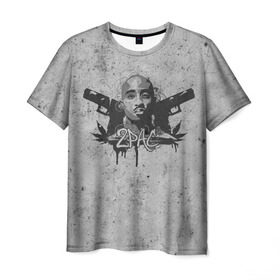 Мужская футболка 3D с принтом 2Pac в городе Новоалтайск, 100% полиэфир | прямой крой, круглый вырез горловины, длина до линии бедер | rap | tupac shakur | тупак шакур | хип хоп