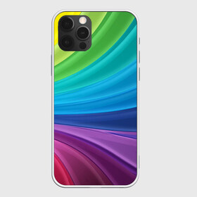 Чехол для iPhone 12 Pro Max с принтом Радуга в городе Новоалтайск, Силикон |  | абстракция | волны | краски | полосы | радуга