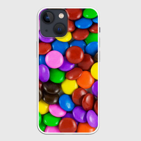 Чехол для iPhone 13 mini с принтом Цветные конфетки в городе Новоалтайск,  |  | вкусняшки | драже | конфеты | лакомство | сладости | шоколад