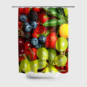 Штора 3D для ванной с принтом Вкусные ягоды в городе Новоалтайск, 100% полиэстер | плотность материала — 100 г/м2. Стандартный размер — 146 см х 180 см. По верхнему краю — пластиковые люверсы для креплений. В комплекте 10 пластиковых колец | виноград | вкусно | голубика | дача | деревня | ежевика | клубника | малина | огород | полезно | рябина | сад | смородина | сок | фрукты | черника | ягоды