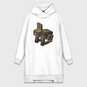 Платье-худи хлопок с принтом Заяц в городе Новоалтайск,  |  | game | minecraft | игры | маинкрафт | майн | майнкравт | майнкрафт