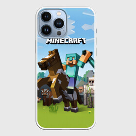 Чехол для iPhone 13 Pro Max с принтом Minecraft на коне в городе Новоалтайск,  |  | game | minecraft | игры | маинкрафт | майн | майнкравт | майнкрафт