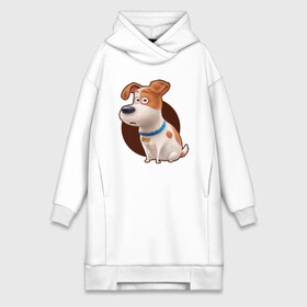 Платье-худи хлопок с принтом Max в городе Новоалтайск,  |  | animal | dog | pets | the secret life of pets | домашние животные | животные | песик | собака | собачка | тайная жизнь домашних животных