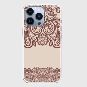 Чехол для iPhone 13 Pro с принтом Цветочное обрамление в городе Новоалтайск,  |  | Тематика изображения на принте: абстракция | арт | узоры | цветы