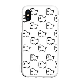 Чехол для iPhone XS Max матовый с принтом Undertale Annoying dog white в городе Новоалтайск, Силикон | Область печати: задняя сторона чехла, без боковых панелей | 8 bit | annoying dog | dog | pixel art | undertale | white