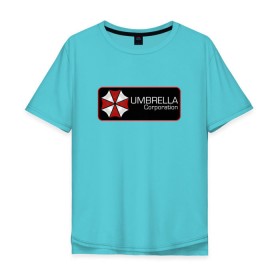 Мужская футболка хлопок Oversize с принтом Umbrella corporation Нашивка-2 в городе Новоалтайск, 100% хлопок | свободный крой, круглый ворот, “спинка” длиннее передней части | resident evil | вирус | зомби