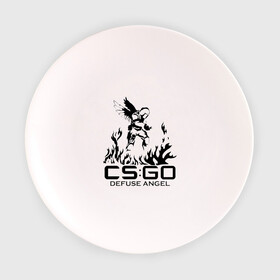 Тарелка с принтом cs:go - Defuse Angel в городе Новоалтайск, фарфор | диаметр - 210 мм
диаметр для нанесения принта - 120 мм | Тематика изображения на принте: cs | csgo | ct | fire | game | terror | го | кс | ксго | огонь