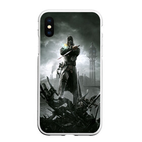 Чехол для iPhone XS Max матовый Dishonored: в городе Новоалтайск, Силикон | Область печати: задняя сторона чехла, без боковых панелей | dishonored | ассасин | игры