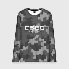 Мужской лонгслив 3D с принтом cs:go - Urban DDPAT 3D Full (Пиксельный камуфляж Город) в городе Новоалтайск, 100% полиэстер | длинные рукава, круглый вырез горловины, полуприлегающий силуэт | cs | csgo | go | камуфляж | кс