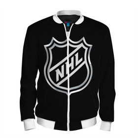 Мужской бомбер 3D с принтом NHL в городе Новоалтайск, 100% полиэстер | застегивается на молнию, по бокам два кармана без застежек, по низу бомбера и на воротнике - эластичная резинка | Тематика изображения на принте: nhl | канада | спорт | хоккей | хоккейная лига