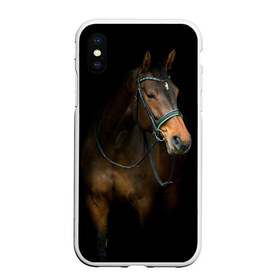 Чехол для iPhone XS Max матовый с принтом Породистый жеребец в городе Новоалтайск, Силикон | Область печати: задняя сторона чехла, без боковых панелей | жеребец | животные | конь | лошадка | лошадь | погоня | седло | скакун | скачки | узда