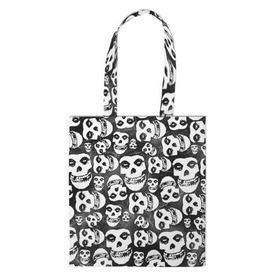 Сумка 3D повседневная с принтом Misfits в городе Новоалтайск, 100% полиэстер | Плотность: 200 г/м2; Размер: 34×35 см; Высота лямок: 30 см | misfits | skull | swag | группа | рок | сваг | свег | свэг | череп