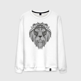 Мужской свитшот хлопок с принтом Лев в городе Новоалтайск, 100% хлопок |  | абстракт | лев