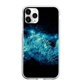 Чехол для iPhone 11 Pro матовый с принтом Молекула в городе Новоалтайск, Силикон |  | абстракция | биология | днк | молекула | синяя.цепочка | формула