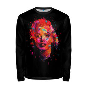 Мужской лонгслив 3D с принтом Marilyn Monroe Art в городе Новоалтайск, 100% полиэстер | длинные рукава, круглый вырез горловины, полуприлегающий силуэт | art | marilyn monroe | живопись | искусство | мэрилин монро