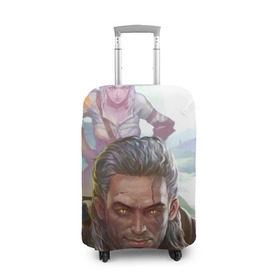 Чехол для чемодана 3D с принтом Witcher 3 в городе Новоалтайск, 86% полиэфир, 14% спандекс | двустороннее нанесение принта, прорези для ручек и колес | gerald | wild hunt | witcher | ведьмак | геральд | дикая охота