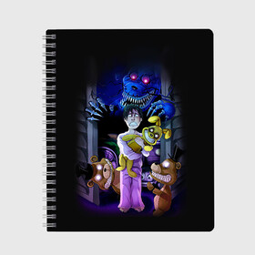 Тетрадь с принтом Five Nights At Freddys в городе Новоалтайск, 100% бумага | 48 листов, плотность листов — 60 г/м2, плотность картонной обложки — 250 г/м2. Листы скреплены сбоку удобной пружинной спиралью. Уголки страниц и обложки скругленные. Цвет линий — светло-серый
 | 5 ночей с фредди | 5 ночей с фреди | 5 ночей у фредди | 5 ночей у фреди | five nights at freddys | fnaf | фнаф | фредди | фреди