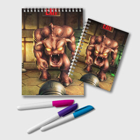 Блокнот с принтом DOOM classic в городе Новоалтайск, 100% бумага | 48 листов, плотность листов — 60 г/м2, плотность картонной обложки — 250 г/м2. Листы скреплены удобной пружинной спиралью. Цвет линий — светло-серый
 | 2016 | 2d | game | дум | игра | классика | ретро